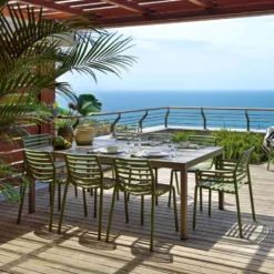 Doga bistrot Chaise de jardin design empilable sans accoudoirs de fabrication italienne><noscript><img width=