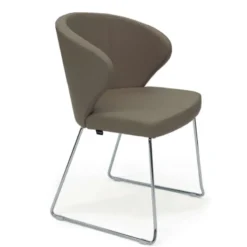 Peressini Doris P Fauteuil en synthétique et pieds en métal personnalisables> Chaise De Cuisine|Chaise De Salle à Manger