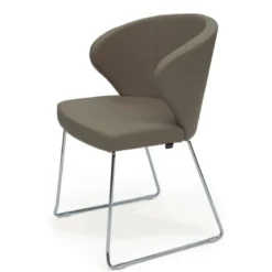 Peressini Doris P Fauteuil en synthétique et pieds en métal personnalisables> Chaise De Cuisine|Chaise De Salle à Manger