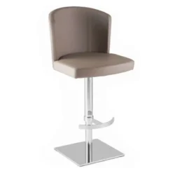 Peressini Doris S Tabouret réglable en hauteur et pivotant en synthétique et métal chromé> Tabouret Snack (assise +/- 65 Cm)|Tabouret De Bar (assise +/- 80 Cm)