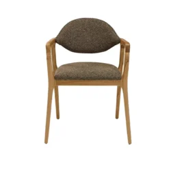 Dasras Eden Fauteuil design en bois massif et tissu><noscript><img width=