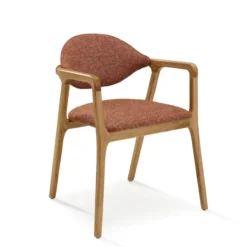 Dasras Eden Fauteuil design en bois massif et tissu><noscript><img width=