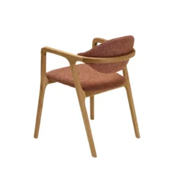 Dasras Eden Fauteuil design en bois massif et tissu><noscript><img width=