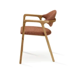 Dasras Eden Fauteuil design en bois massif et tissu><noscript><img width=
