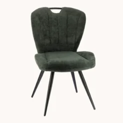 EliseChaise rembourrée pivotante en tissu avec poignée> Chaise De Salle à Manger