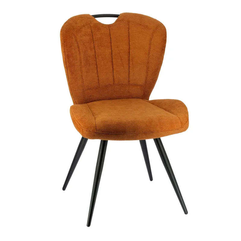 EliseChaise rembourrée pivotante en tissu avec poignée> Chaise De Salle à Manger