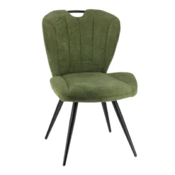 EliseChaise rembourrée pivotante en tissu avec poignée><noscript><img width=