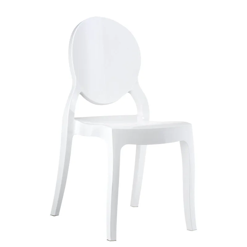 Elizabeth Chaise moderne médaillon en polycarbonate opaque> Chaise De Salle à Manger|Chaise Salon