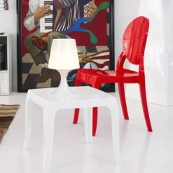 Elizabeth Chaise moderne médaillon en polycarbonate opaque><noscript><img width=