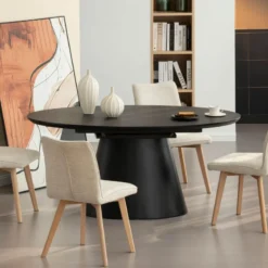 EllaTable design ovale extensible avec pied central> Table De Salle à Manger