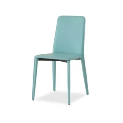 Airnova Ely 2 Chaise de salle à manger en croûte de cuir avec pieds gainés><noscript><img width=