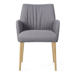 Mobitec Enora® Fauteuil cocooning en tissu et pieds en bois> Chaise De Salle à Manger|Chaise Salon