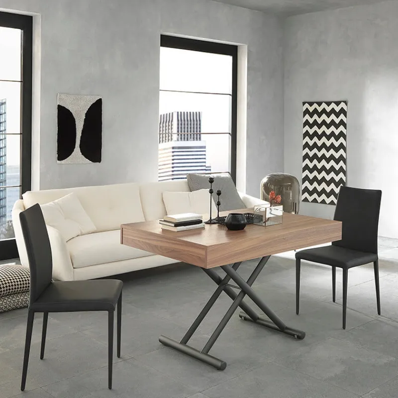 Altacom Febo AT046 Table italienne relevable en bois avec allonges> Table Pour Petit Espace|Table De Salon