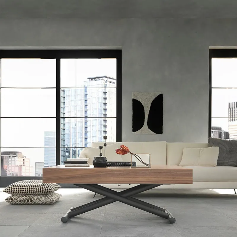 Altacom Febo AT046 Table italienne relevable en bois avec allonges> Table Pour Petit Espace|Table De Salon