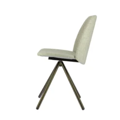 Perfecta Figaro 2 Chaise moderne pivotante en tissu et pieds métal><noscript><img width=