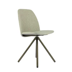 Perfecta Figaro 2 Chaise moderne pivotante en tissu et pieds métal><noscript><img width=
