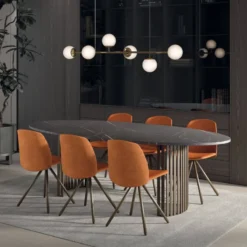 Perfecta Fiona 2 Chaise moderne en tissu et pieds métal> Chaise De Salle à Manger