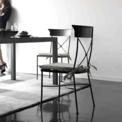Jayso Florencia Chaise d'intérieur style provençal en métal> Chaise De Cuisine|Chaise De Salle à Manger