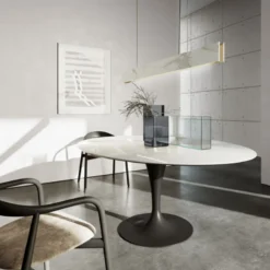 Sovet Italia Flûte Sovet® Table ovale design en céramique> Table De Salle à Manger