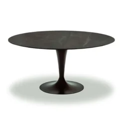 Sovet Italia Flûte Sovet® Table ronde design en céramique avec pied central><noscript><img width=