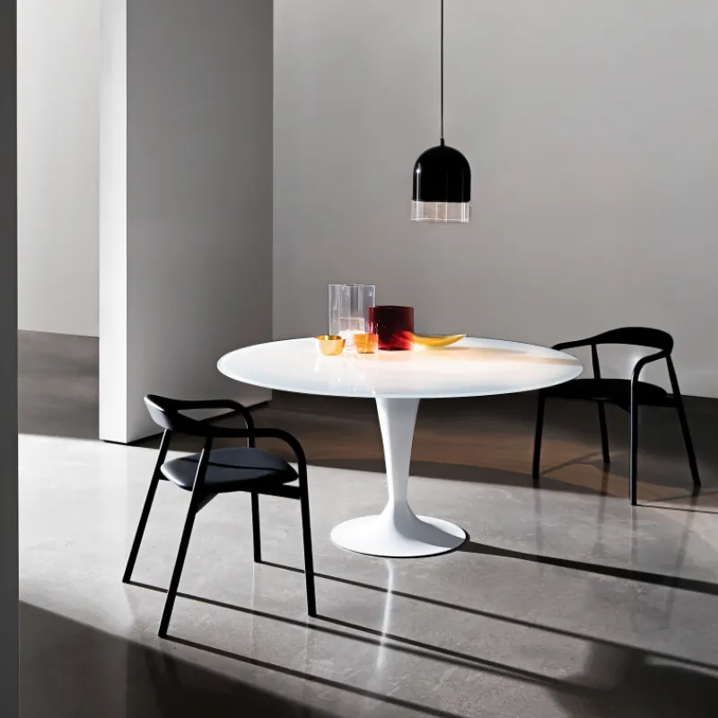 Sovet Italia Flûte Sovet® Table ronde design en verre> Table De Salle à Manger