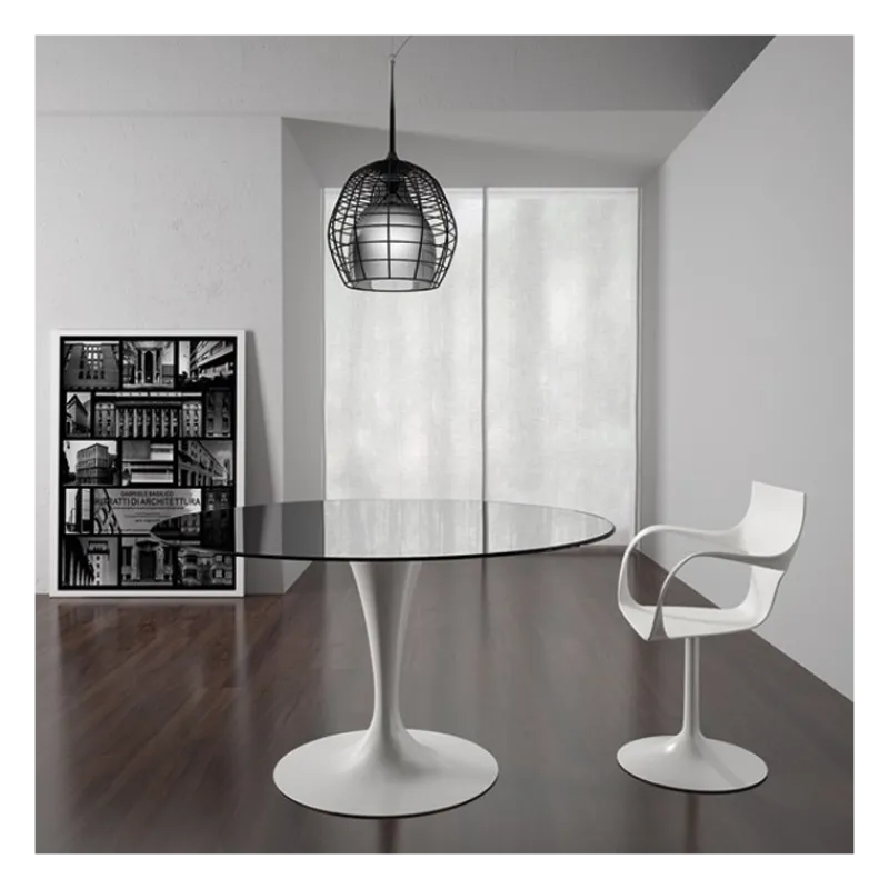 Sovet Italia Flûte Sovet® Table ronde design en verre> Table De Salle à Manger