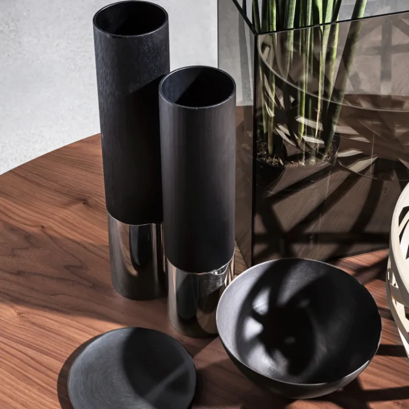 Sovet Italia Flûte Sovet® Table ronde design plateau bois> Table De Salle à Manger