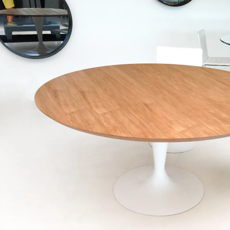 Sovet Italia Flûte Sovet® Table ronde design plateau bois> Table De Salle à Manger