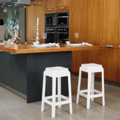 Fox Tabouret snack moderne en plexi hauteur 65 cm> Tabouret Snack (assise +/- 65 Cm)|Tabouret De Bar (assise +/- 80 Cm)