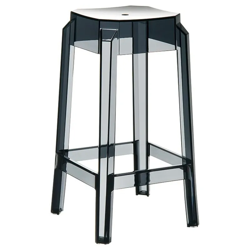 Fox Tabouret snack moderne en plexi hauteur 65 cm> Tabouret Snack (assise +/- 65 Cm)|Tabouret De Bar (assise +/- 80 Cm)