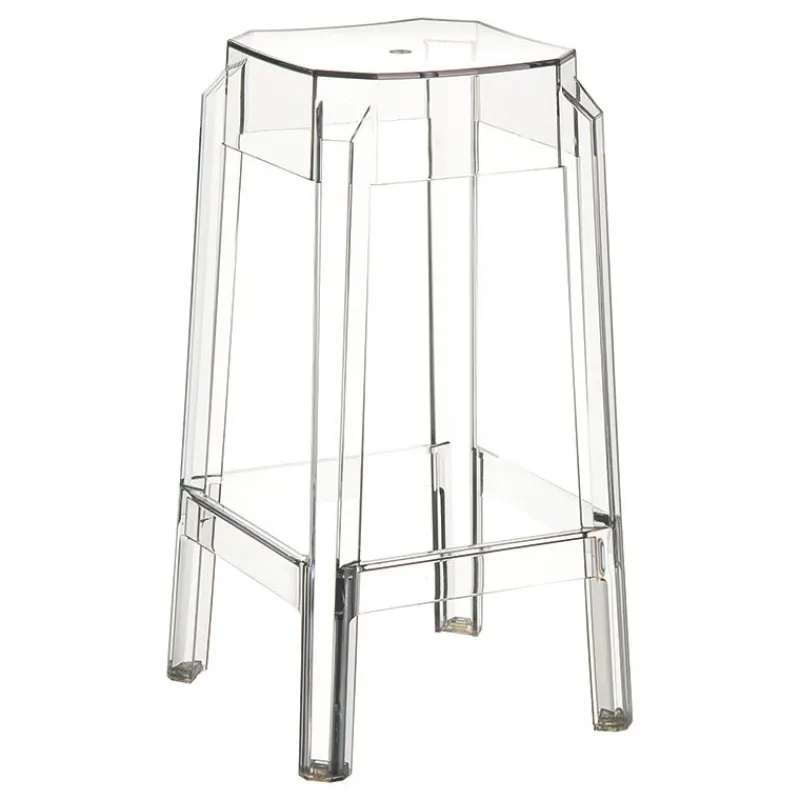 Fox Tabouret snack moderne en plexi hauteur 65 cm> Tabouret Snack (assise +/- 65 Cm)|Tabouret De Bar (assise +/- 80 Cm)