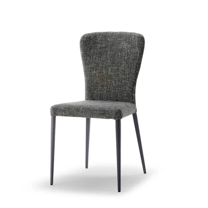 Europea Francine Chaise moderne en tissu avec pieds en métal> Chaise De Salle à Manger|Chaise Salon