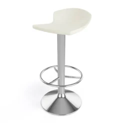 Free Tabouret bar pivotant italien en technopolymère et métal chromé><noscript><img width=