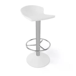 Free Tabouret bar pivotant italien en technopolymère et métal chromé><noscript><img width=