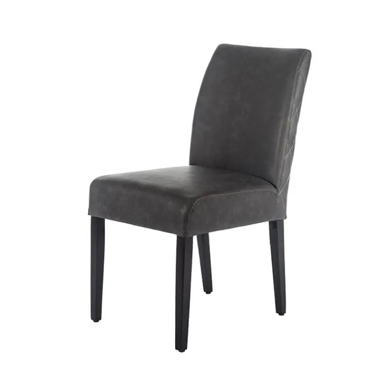 Sessio Fritz diamant Chaise avec dos matelassé en synthétique et pieds en bois> Chaise De Cuisine|Chaise De Salle à Manger