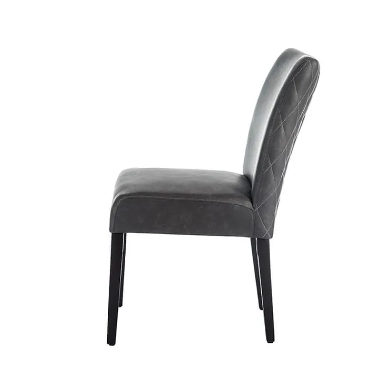 Sessio Fritz diamant Chaise avec dos matelassé en synthétique et pieds en bois> Chaise De Cuisine|Chaise De Salle à Manger