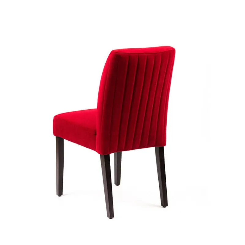 Sessio Fritz line Chaise contemporaine avec dos matelassé en tissu et pieds en bois> Chaise De Salle à Manger|Chaise Salon