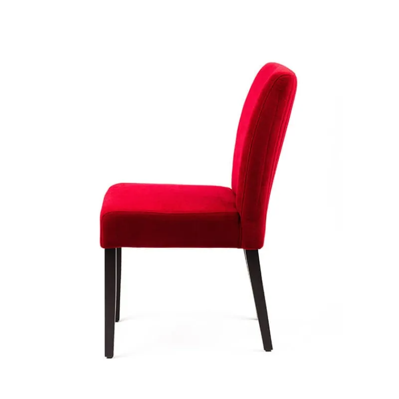 Sessio Fritz line Chaise contemporaine avec dos matelassé en tissu et pieds en bois> Chaise De Salle à Manger|Chaise Salon