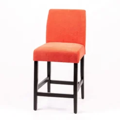 Sessio Fritz line Tabouret snack avec dos matelassé en tissu et pieds en bois><noscript><img width=