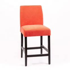 Sessio Fritz line Tabouret snack avec dos matelassé en tissu et pieds en bois><noscript><img width=