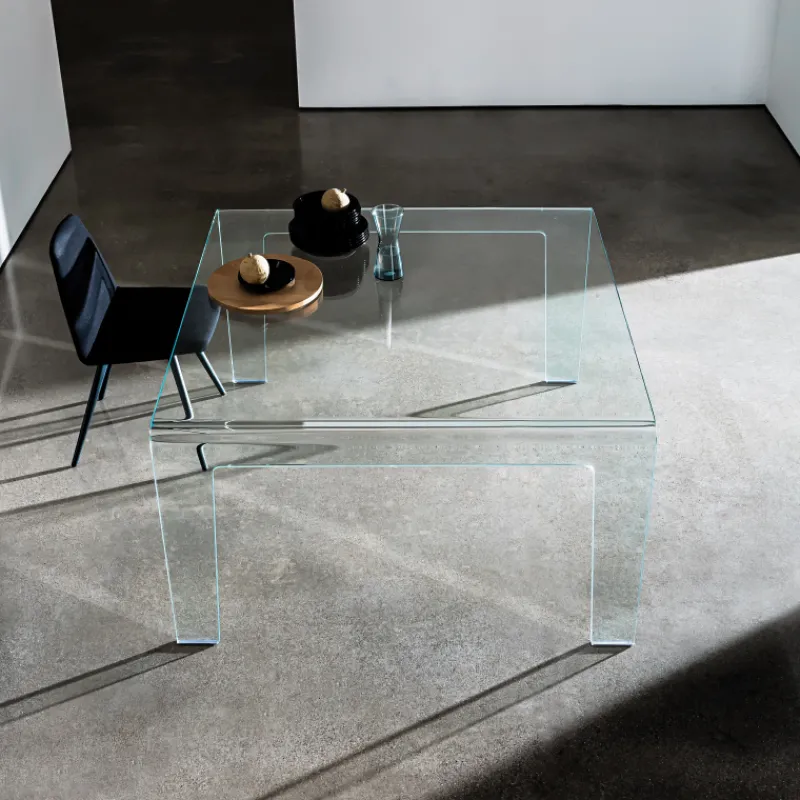 Sovet Italia Frog Sovet® Table design rectangulaire ou carrée en verre> Table De Salle à Manger