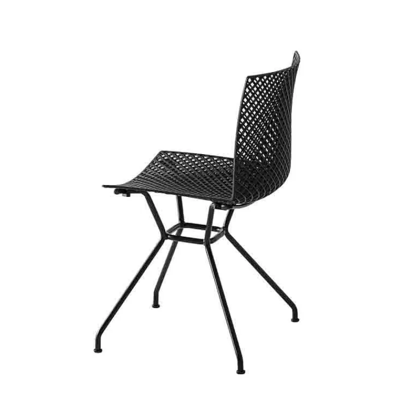 Fuller TC Chaise design italien microperforée avec pieds en métal> Chaise Pour Chambre|Chaise De Cuisine