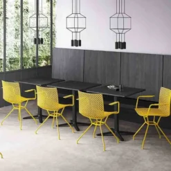 Fuller TCS Chaise design italien avec accoudoirs et coque microperforée> Chaise De Cuisine|Chaise De Salle à Manger