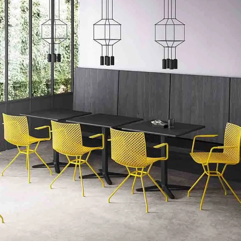 Fuller TCS Chaise design italien avec accoudoirs et coque microperforée> Chaise De Cuisine|Chaise De Salle à Manger