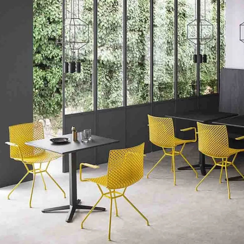 Fuller TCS Chaise design italien avec accoudoirs et coque microperforée> Chaise De Cuisine|Chaise De Salle à Manger