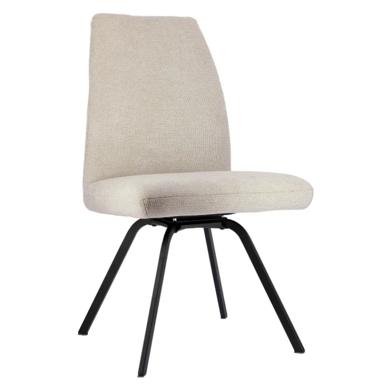 Gabin Chaise confortable en tissu avec dossier inclinable et pieds en métal> Chaise De Salle à Manger|Chaise De Bureau