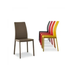 Airnova Giada Chaise de salle à manger en croûte de cuir><noscript><img width=
