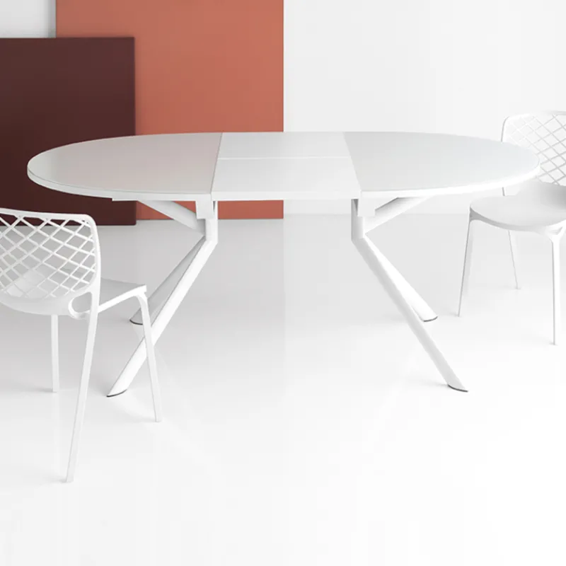 Giove Connubia® Table ovale extensible en verre> Table De Salle à Manger|Table De Cuisine