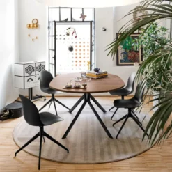 Giove Connubia® Table ovale extensible en mélaminé> Table De Cuisine|Table De Salle à Manger
