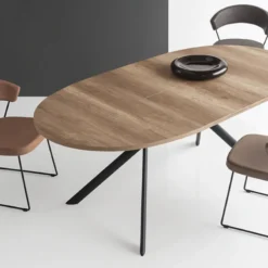 Giove Connubia® Table ovale extensible en mélaminé> Table De Cuisine|Table De Salle à Manger